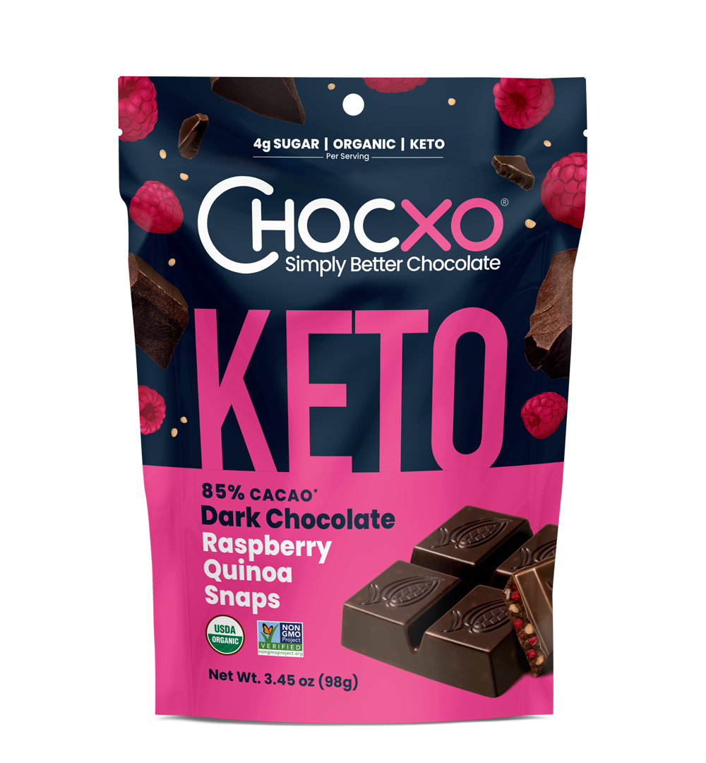 Dark Chocolate Raspberry Quinoa Snaps 85 SG Smart Snacks